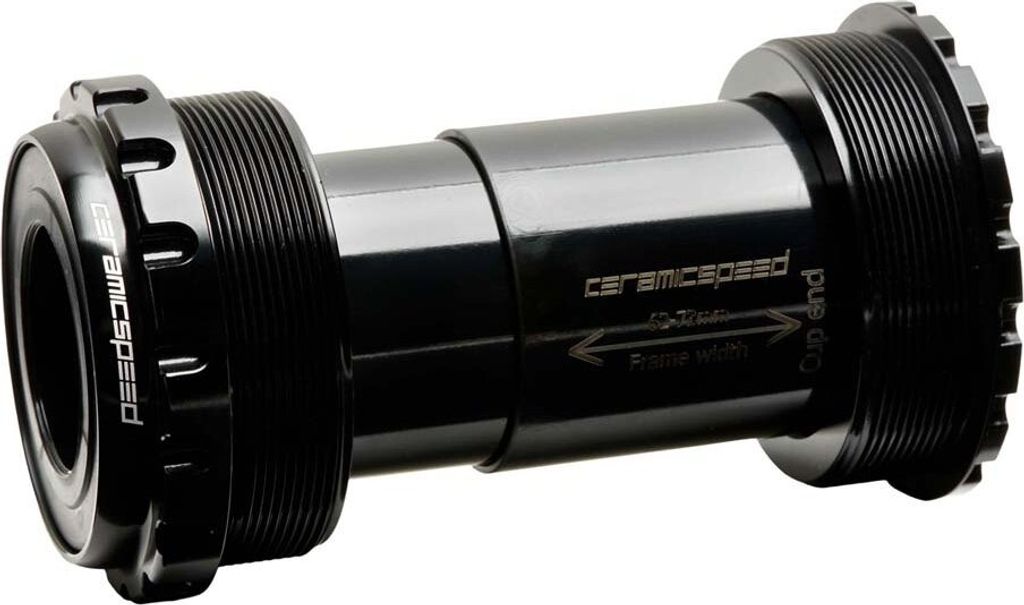 Ceramicspeed T47a Shimano Gravel Coated Lagerschalen Schwarz 77 mm Schwarz 77 mm