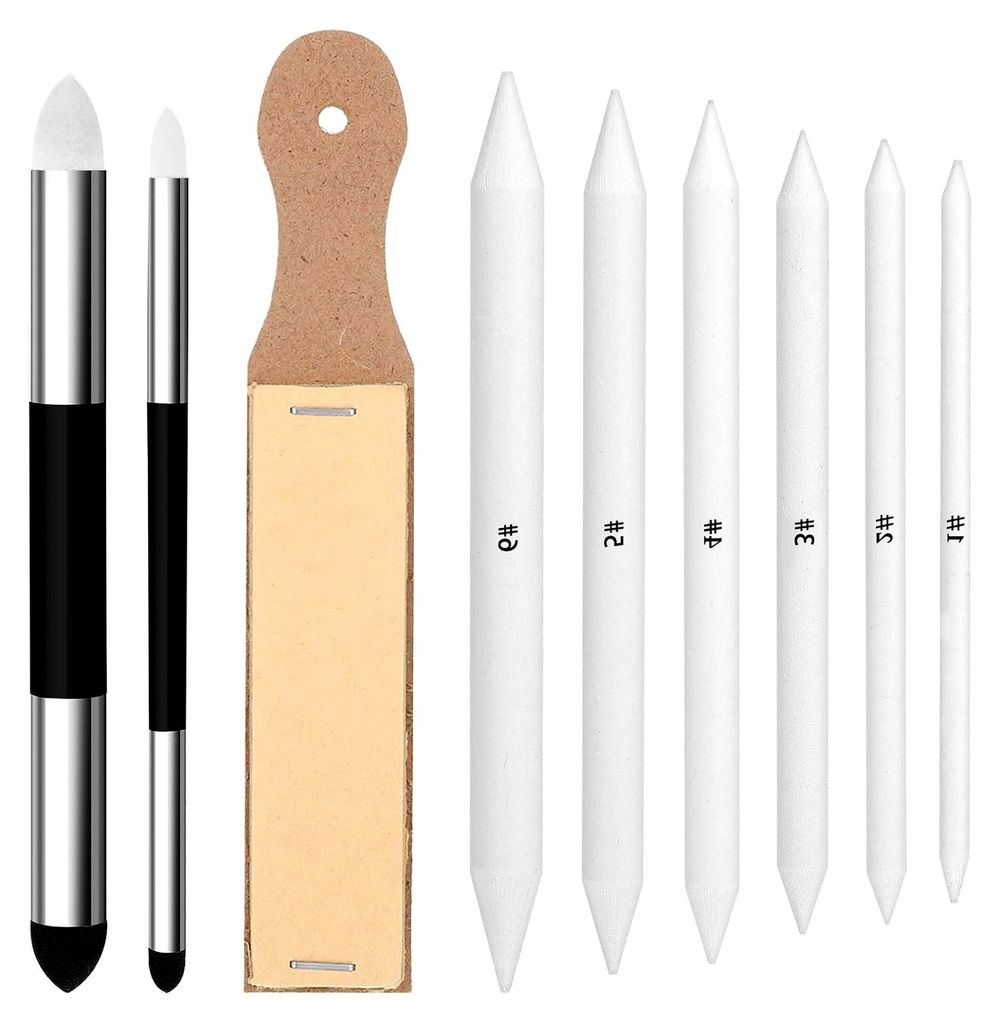9-teiliges Papierwischer Set, Schwamm Radierstift Set für Künstler und Kunststudenten