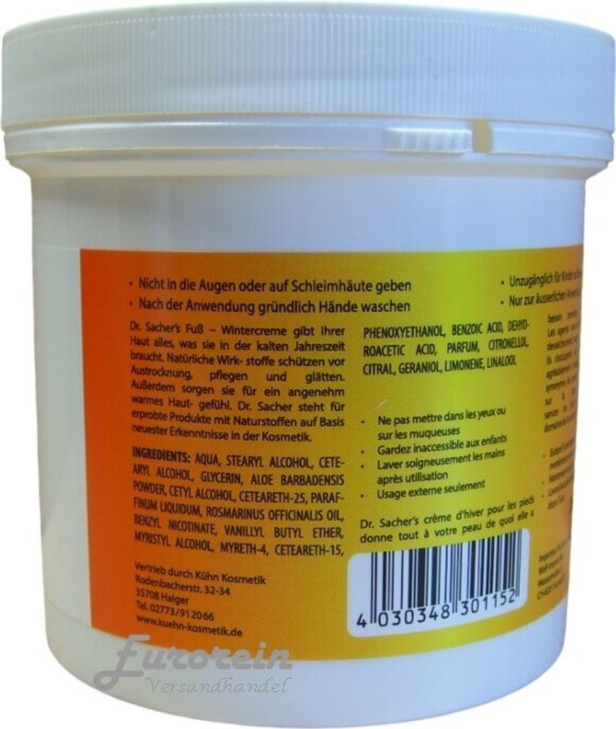 Fuß- Wintercreme 250 ml von Dr. Sacher´s Produktbild 2