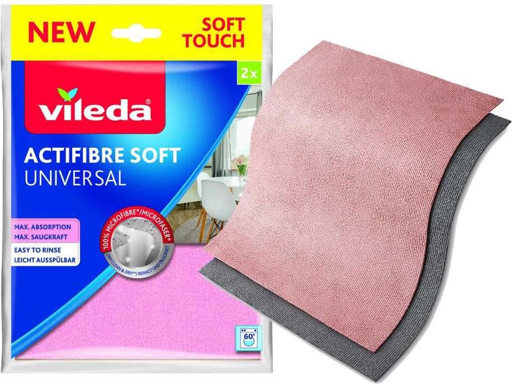 Vileda ACTIFIBRE Měkká utěrka 2 ks. Obrázek produktu 