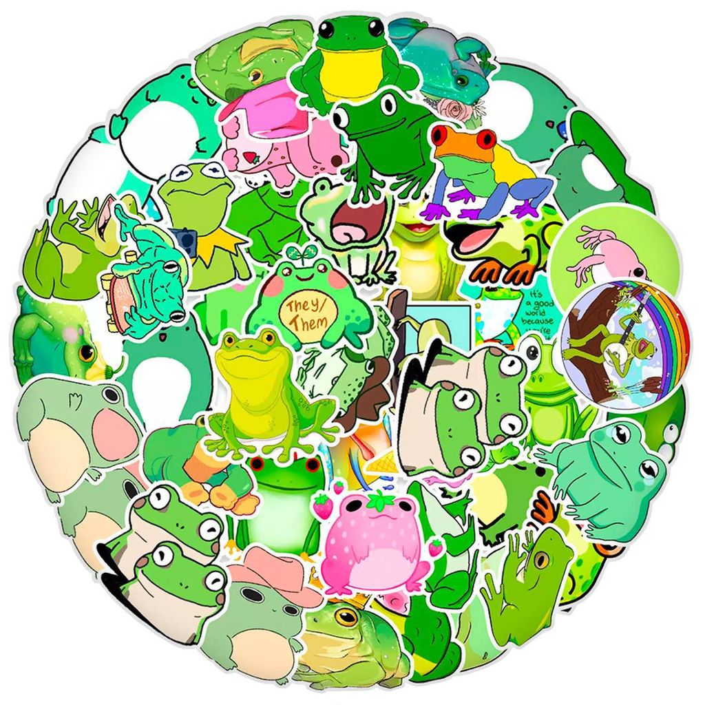 Packung mit Aufklebern - Frosch