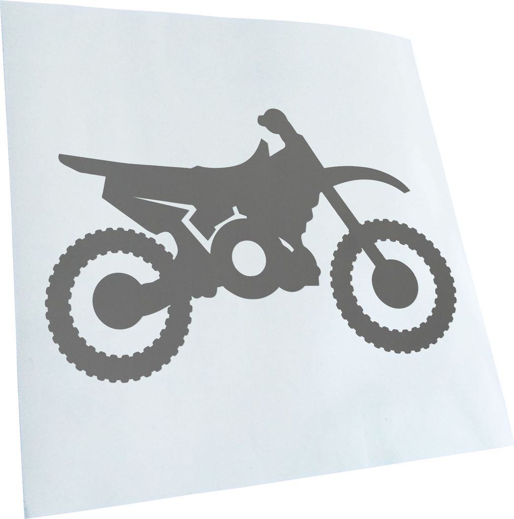 Kiwistar - Autoaufkleber - Motocross Bike - Schwarz - 16x10cm - Aufkleber für Auto, Laptop, Fahrrad, LKW, Motorrad mehrfarbig JDM Decal Racing