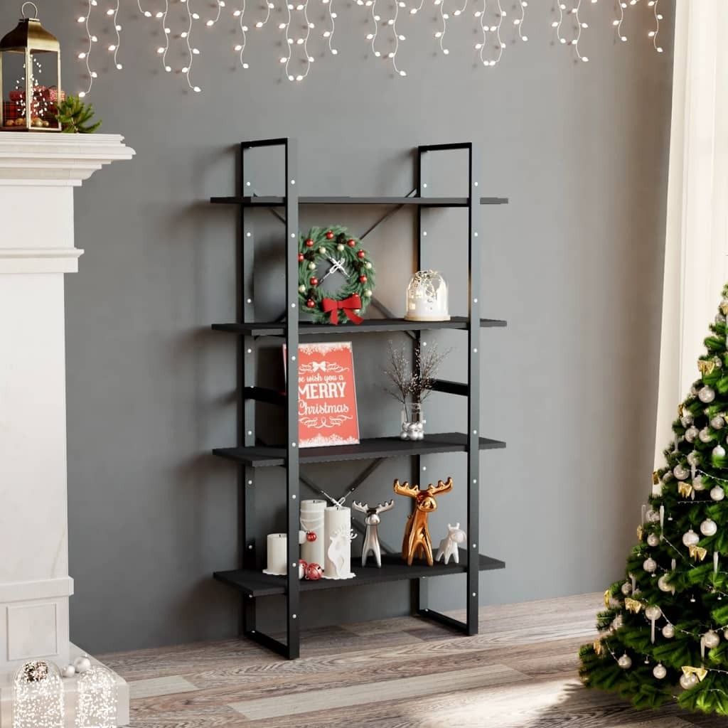 Maison Exclusive - Bücherregal 4 Fächer Grau 80x30x140 cm Holzwerkstoff