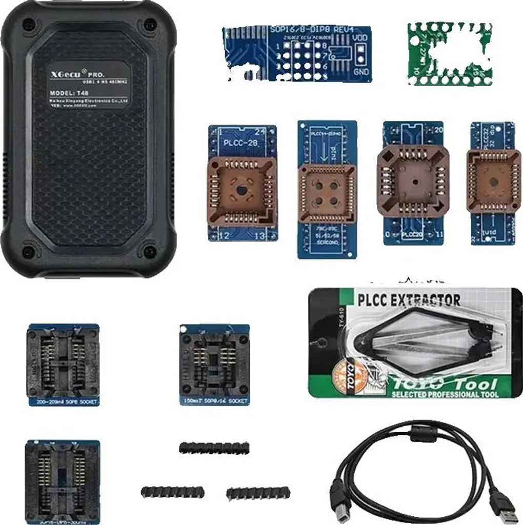 Programmatore T48 XGecu Originale USB Alta Velocità + 10 Adattatori IC
