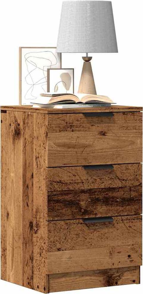 vidaXL Nachttische 2 Stk. Altholz-Optik 40x36x65 cm Holzwerkstoff