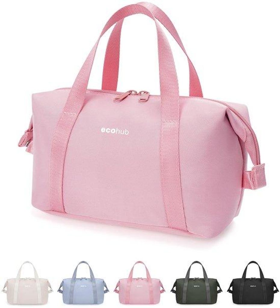 Reistas für Damen, wasserabweisende Tasche mit breiter Öffnung, leichte Kosmetiktasche, recycelte Make-up-Tasche, täglich zu verwendende Make-up...