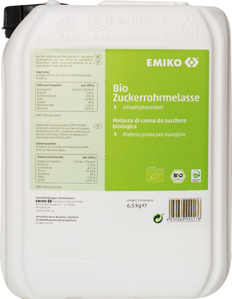 Emiko Bio Zuckerrohrmelasse 6,5kg in Bio-Qualität zum Produktbild 