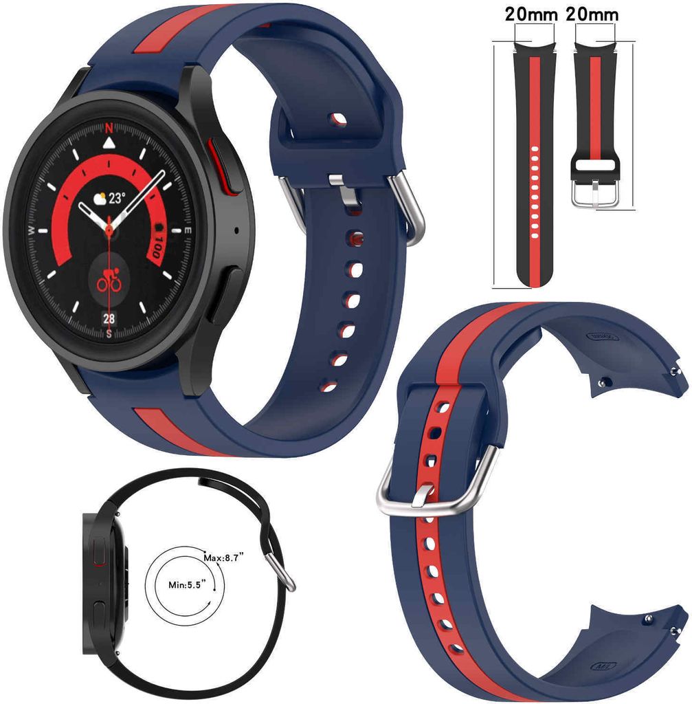 Für Samsung Galaxy Watch FE 6 5 4 Normal Pro Classic alle Größen Kunststoff Armband