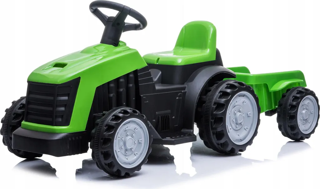 Jouet d'extérieur : Tracteur enfant vert 2 ans et + avec sa remorque