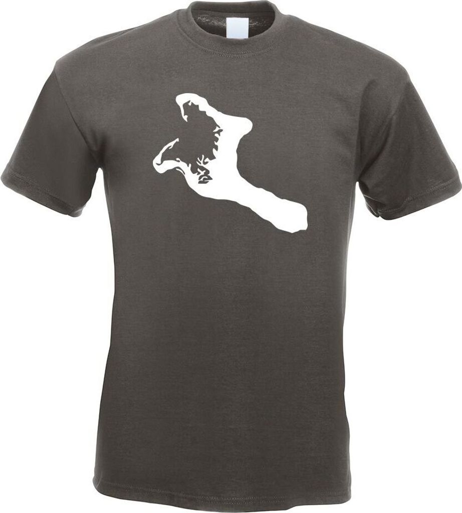 Kiwistar - T-Shirt - Graphit - Kiribati Umriss Kontur Herren Funshirt Bedruckt Design Sprüche Spruch Motive - mit Motiv Bedruckt - Funshirt Design...