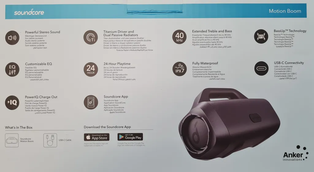 Soundcore Motion Boom Enceinte Bluetooth avec Pilotes en Titane - Noir