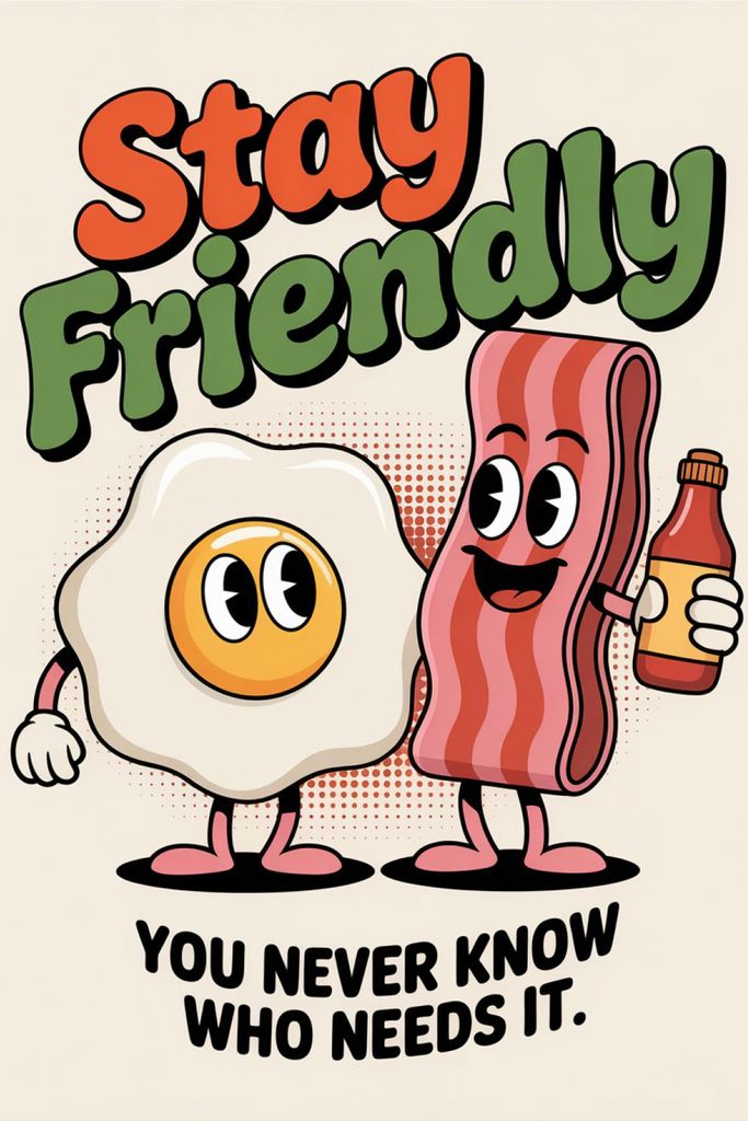 Poster 40x60cm Motivational Affirmation Retro Vintage Für Wohnzimmer Stay Friendly