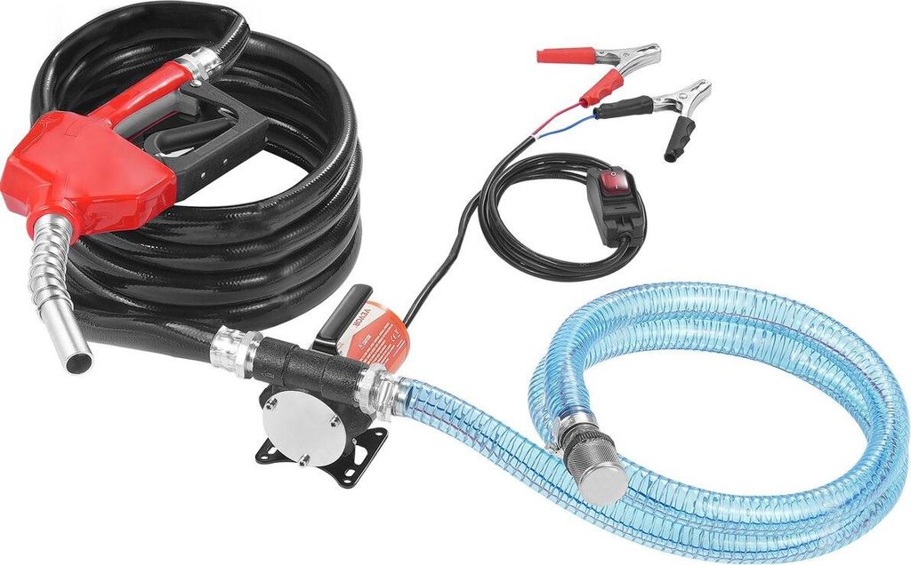 Fuel Transfer Pump 12V 8 GPM 1/5 HP Diesel Pump with Auto Fuel Nozzle