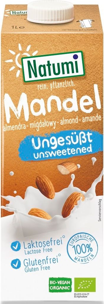 Napój Migdałowy Bez Dodatku Cukrów Bezglutenowy1 L - Natumi Zdjęcie produktu 