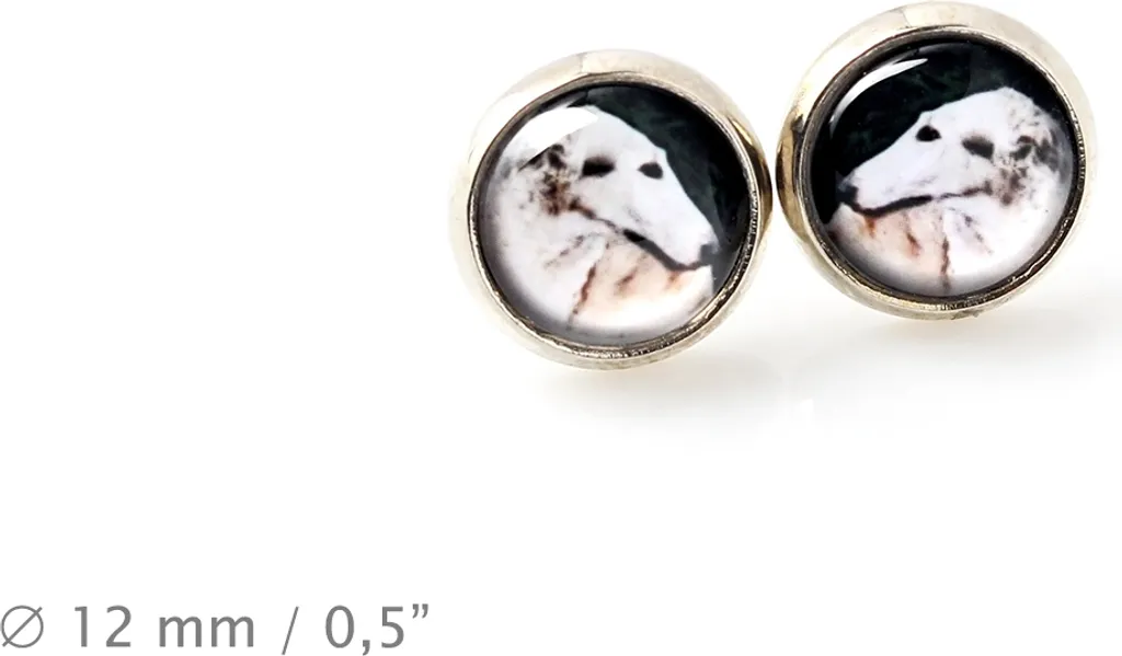 WEVENI Orecchini A Forma Di Cane Pastore In Acrilico | Pendenti Ipoallergenici Marroni 33x33 Mm | Regalo Per Amanti Dei Cani - 2