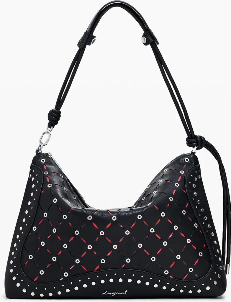 Mini sac noir bandoulière réglable avec finitions et détails soignés