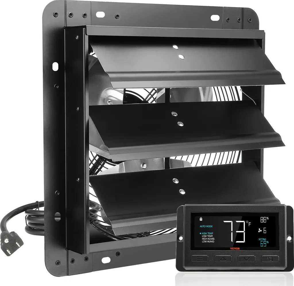 Ventilateur Mural Anti-Humidité et Chaleur 305mm Moteur EC VEVOR