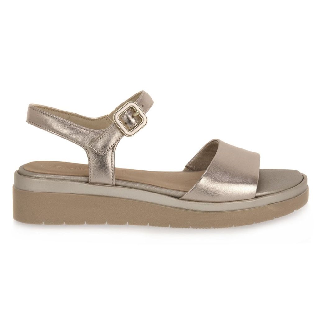 Tamaris Comfort Sandalen Plat Sandalen Plat - Goudkleur - Maat 40