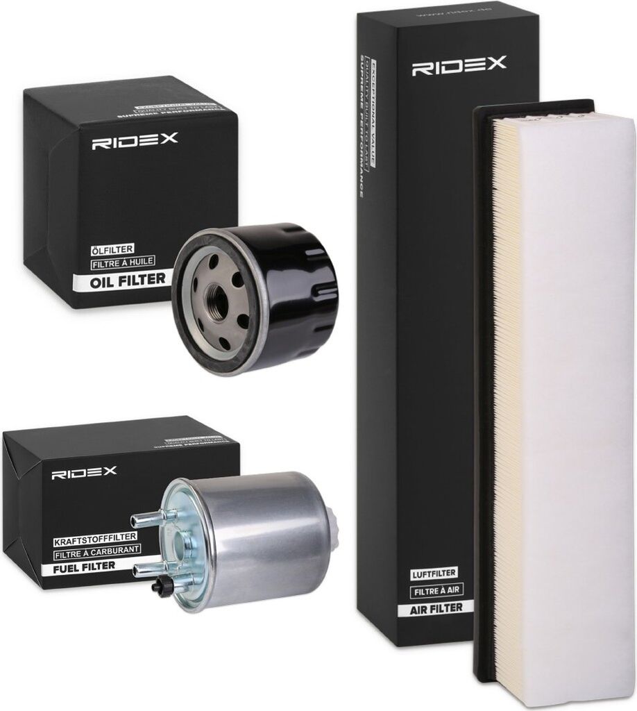 RIDEX Filterset Inspektionspaket Filtersatz für RENAULT TWINGO II (CN0) KANGOO Express (FW0/1)