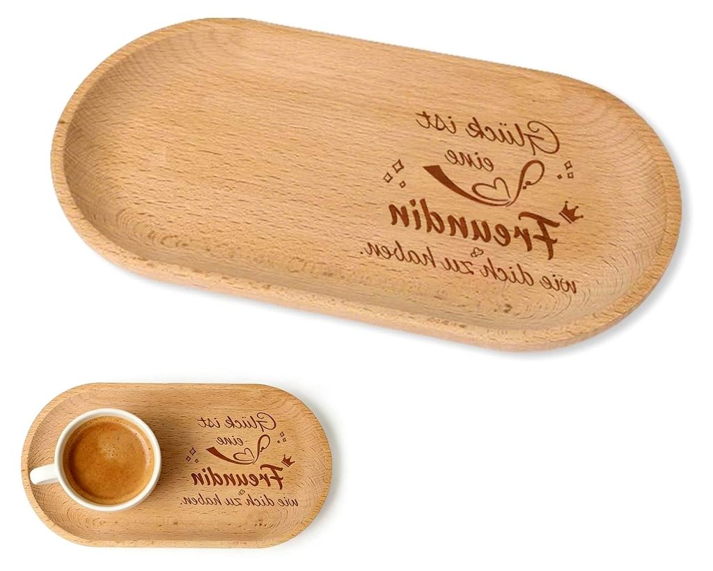 Geschenk für die beste Freundin - Holztablett mit Gravur für Freundschaft - Persönliches Geschenk für die Freundin, Geburtstags- und Weihnachts...