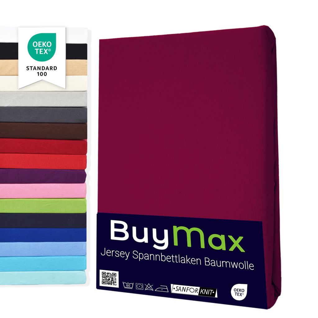 Spannbettlaken Jersey  Spannbetttuch 100% Baumwolle Größe Produktbild 
