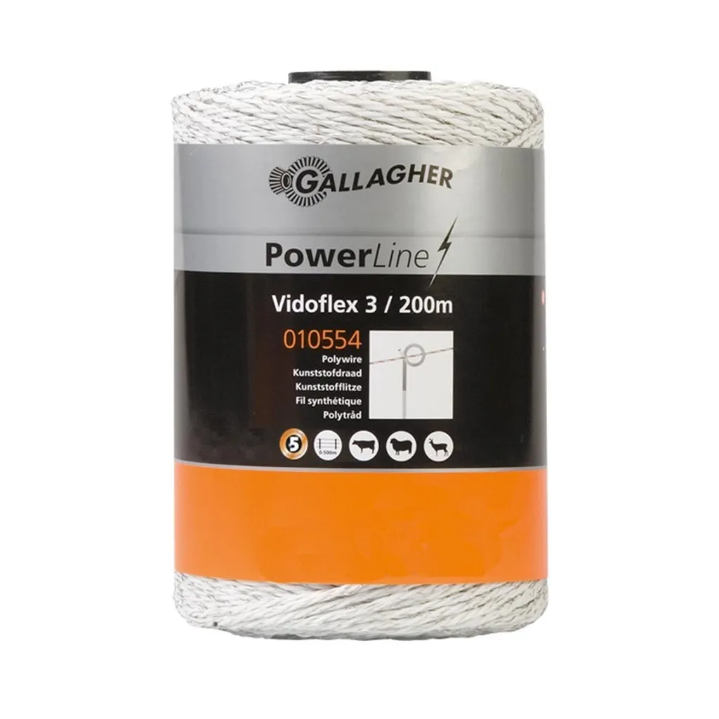 Fil Vidoflex 3 PowerLine ultra conducteur 200 m pour parcs animaux