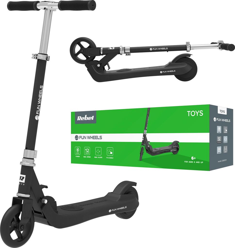 Rebel FUN WHEELS BLACK electric scooter Obrázek produktu 