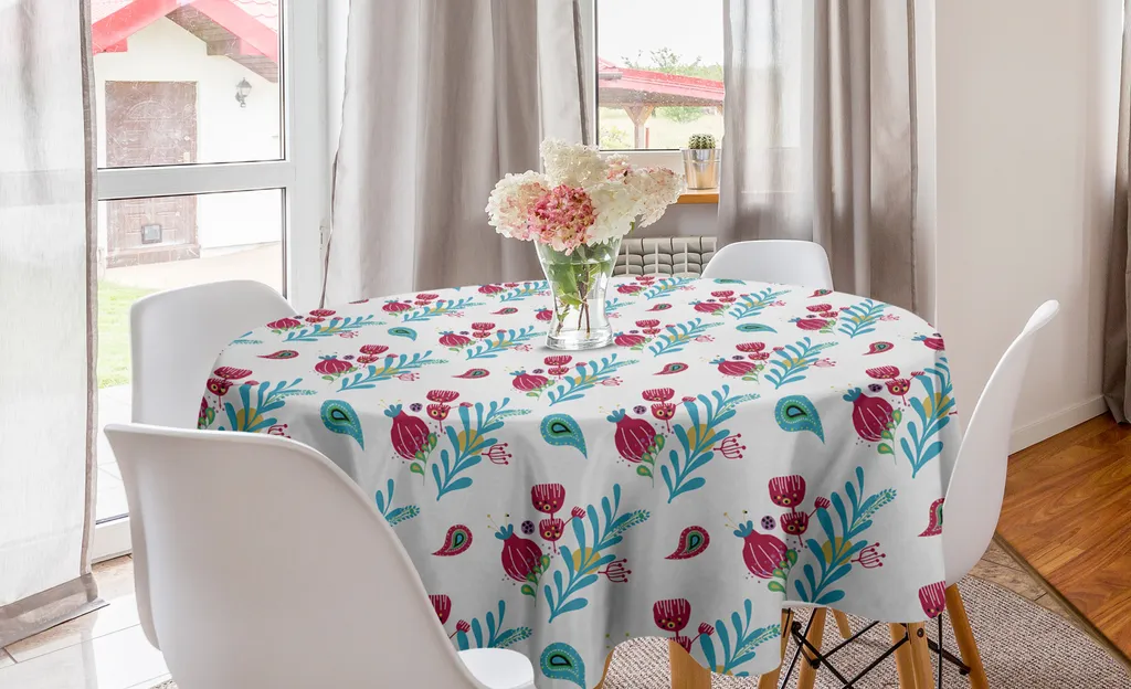 Occasione! Tovaglia Rotonda 150 cm ABAKUHAUS Grigio Paisley Chic