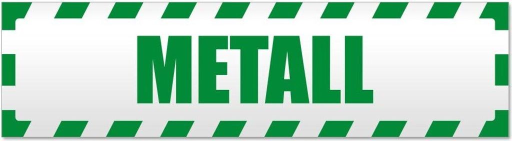 Kiwistar Metall gestreift Magnetschild Schild magnetisch - 30cm Grün - Magnetfolie für Auto PKW Kfz