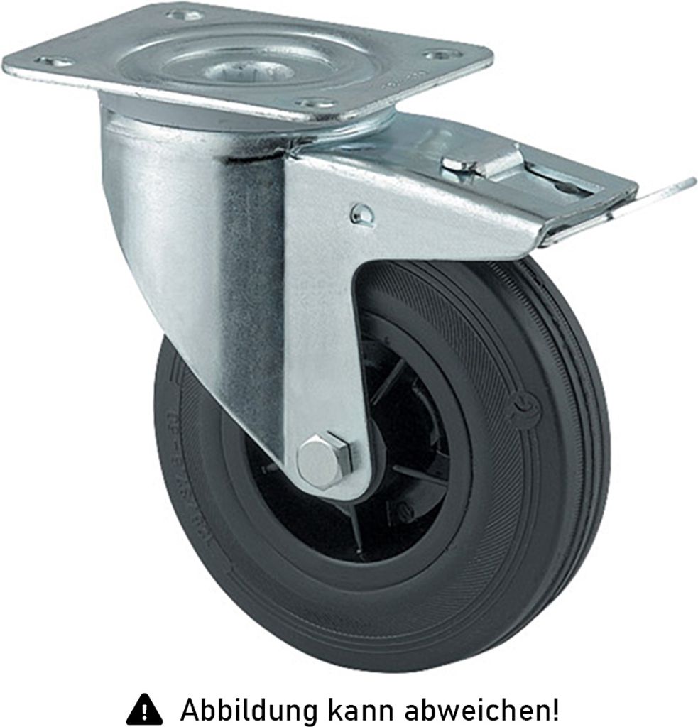 Rollcart Lenkrollen mit Doppelstop, Durchmesser:200x50 mm