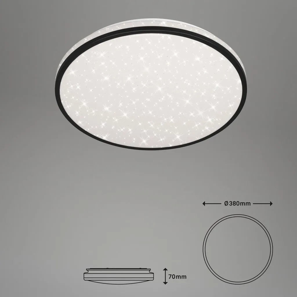 Luminaire de Plafond LED Salon et Chambre Skizo Noir avec Variateur