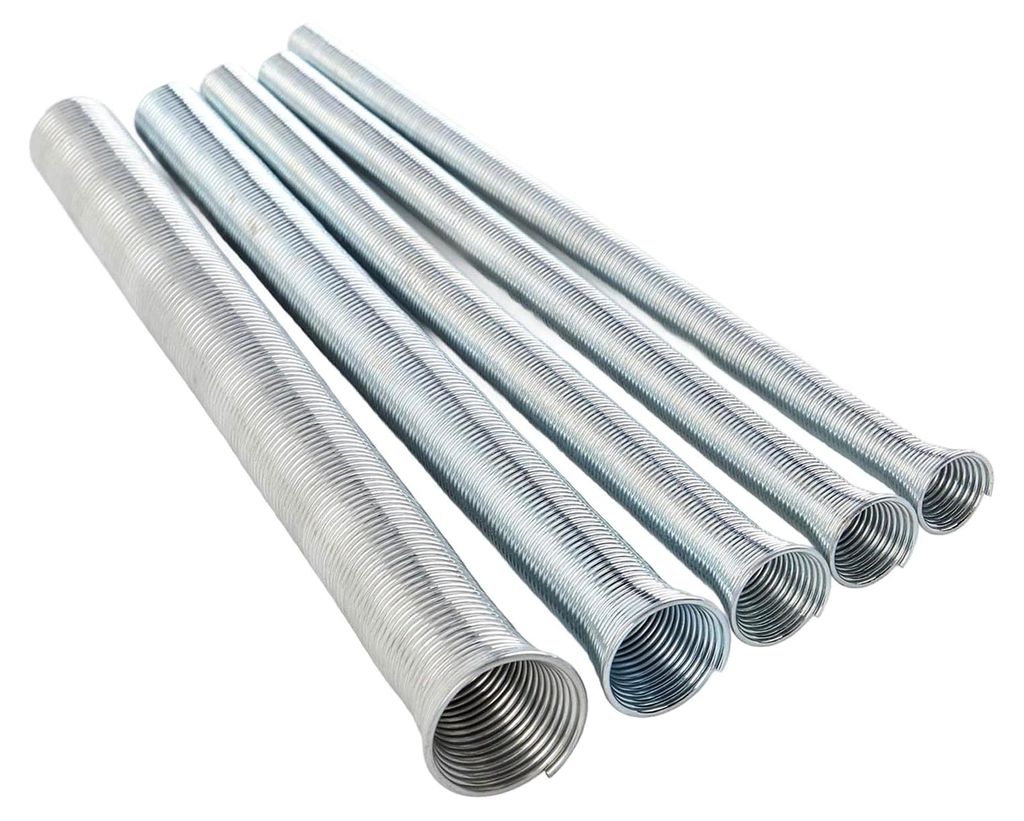 Federschlauch Bender -Set Metall 210mm Biegschläuche für Kupfer, Messing, Aluminium und Stahlrohr