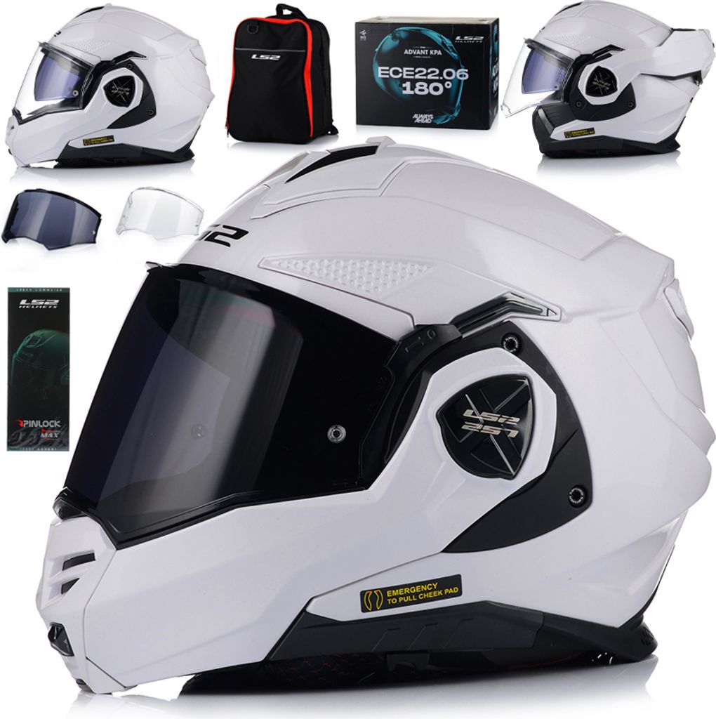 LS2 FF901 Casco Advant X Solid, bianco, 3XL (65/66) Immagine del prodotto 