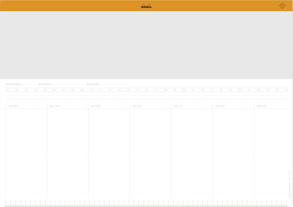 RHODIA Papier-Schreibunterlage RHODIATIME DIN A2 60 Blatt