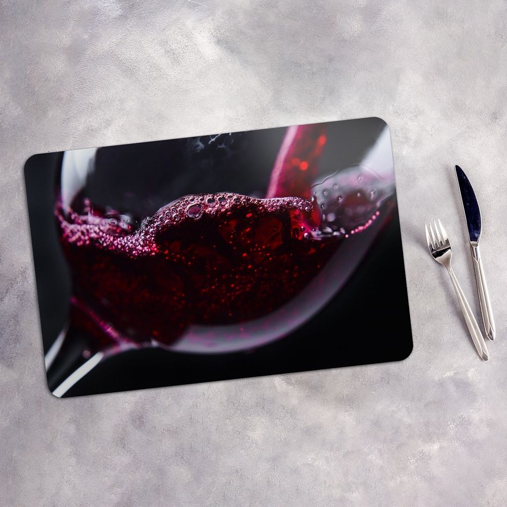 Tischset 6x45x30 cm Platzset Tischmatte Platzmatte Untersetzer - Wein Glas