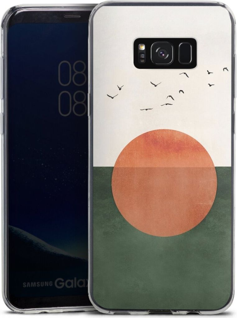 DeinDesign Slim Hülle für Samsung Galaxy S8 Plus Silikon Case Ultra Dünn Handyhülle Sonnenschein Sonnenuntergang Vogel