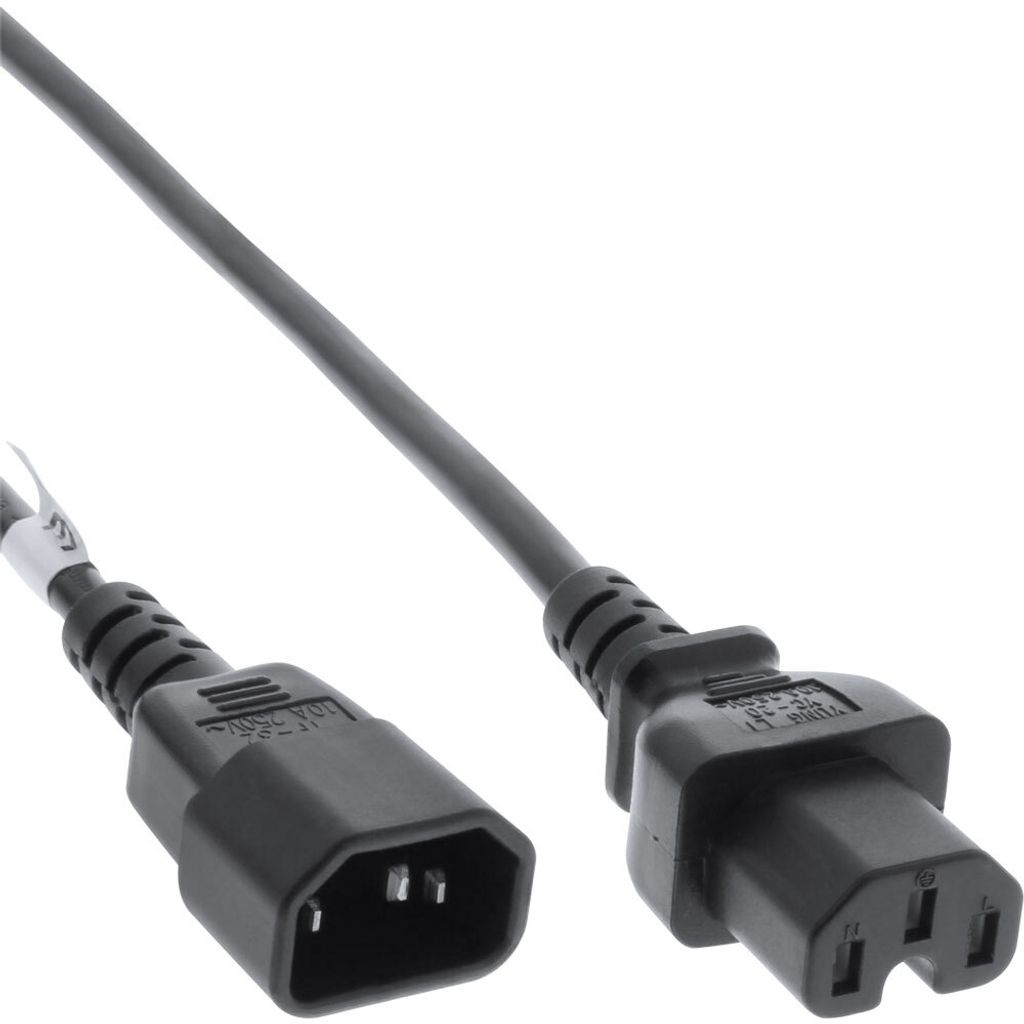 InLine® 16811 Netzkabelverlängerung, Warmgerätestecker Immagine del prodotto 