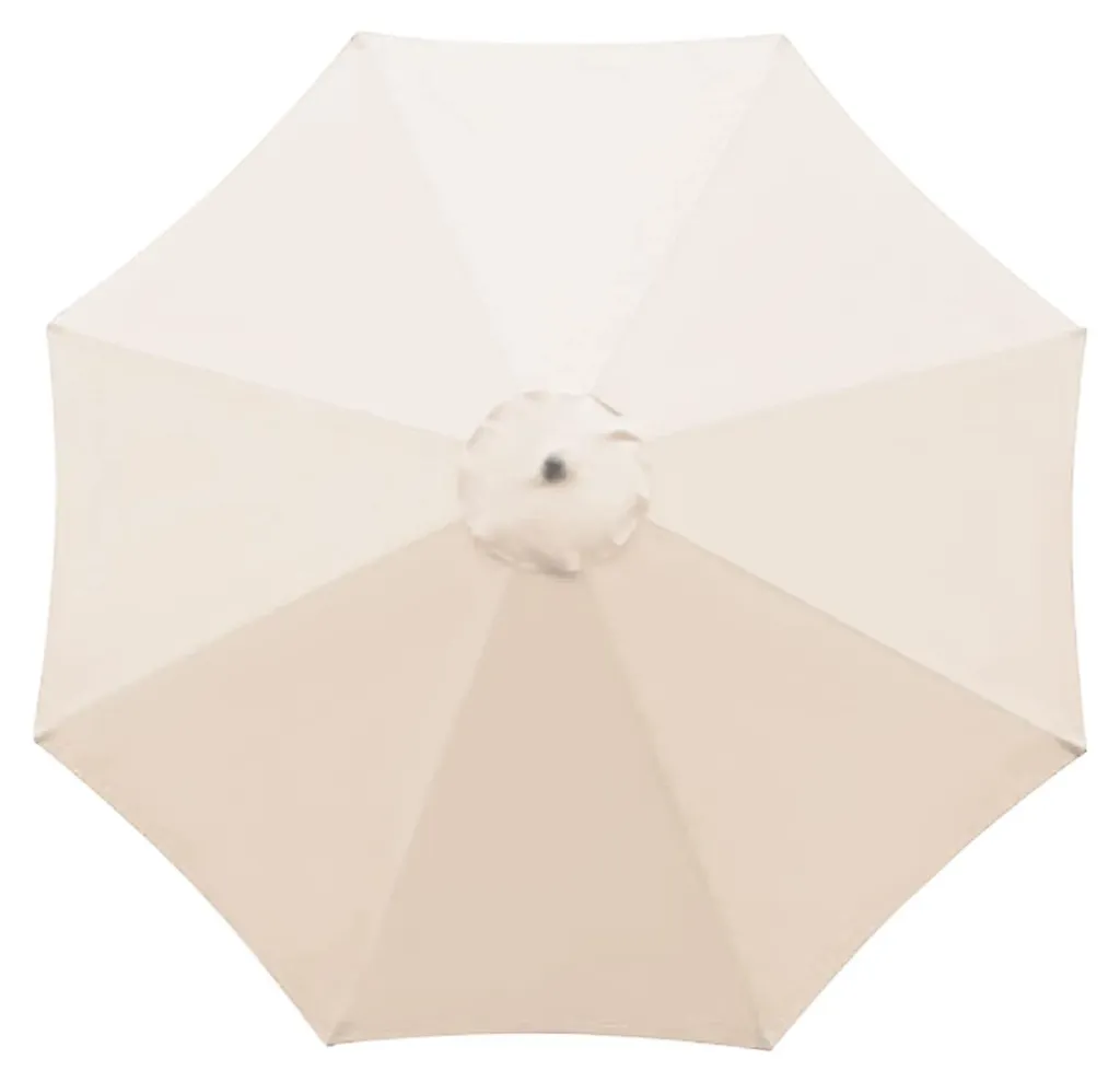 Toile parasol 3m 8 baleines en polyester blanc - Haute résistance UV