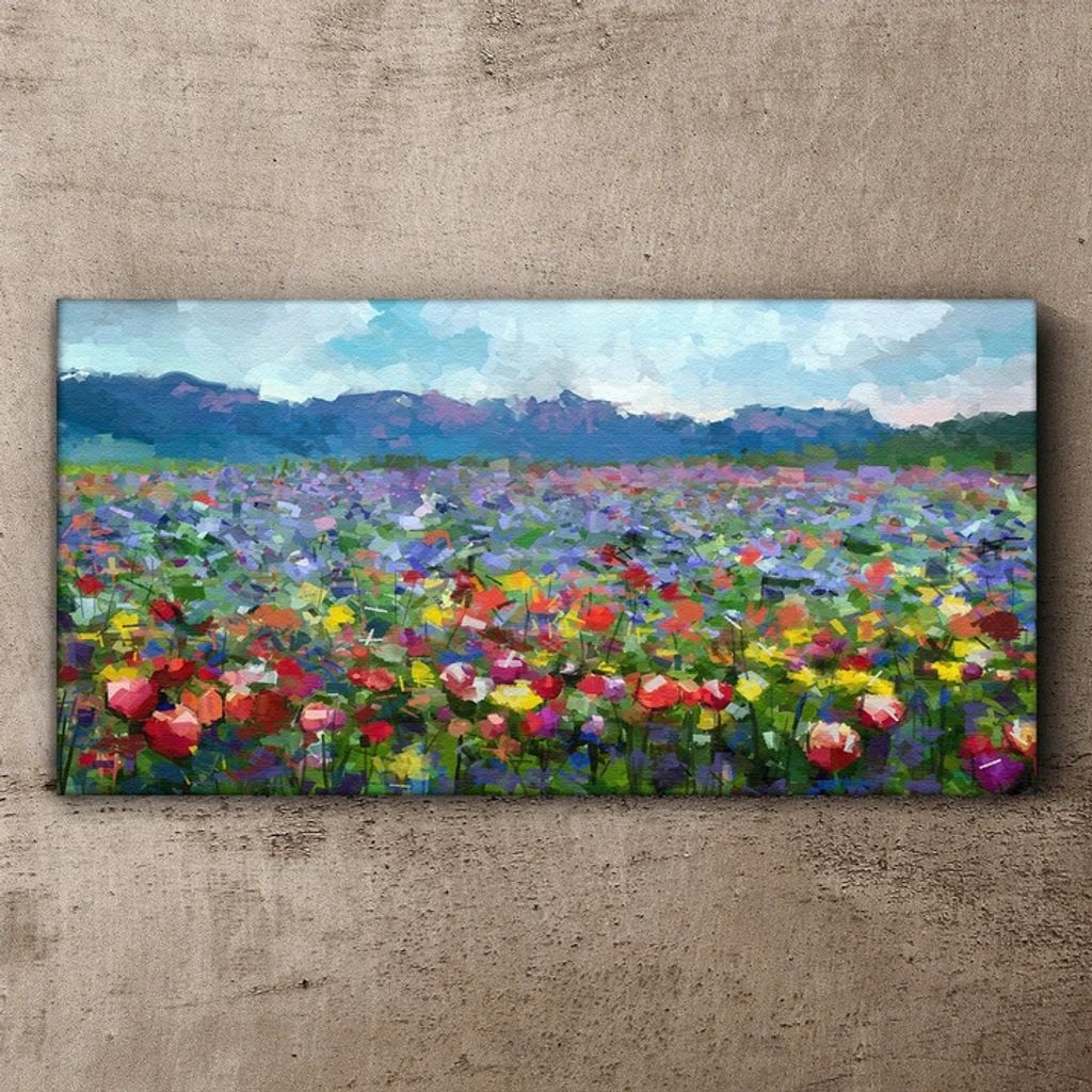 Foto-Bild auf Leinwand Rahmen Natur Blumen 120x60 cm