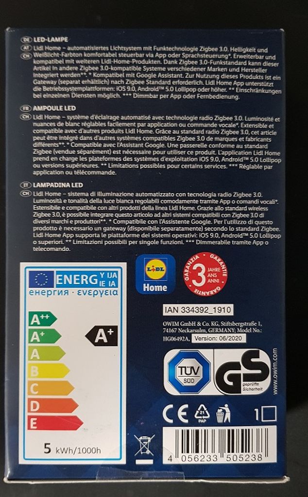 LIVARNO LUX LED Lampe GU10 Fassungen Zigbee Smart Home Produktbild 2