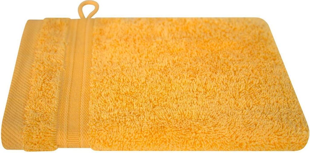 Waschhandschuh - 16 x 21 cm - Goldgelb - Baumwolle