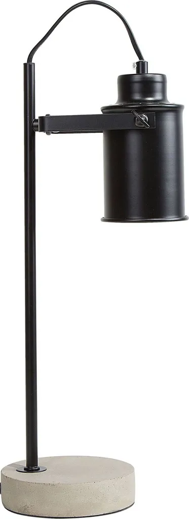 Luminaire de bureau industriel noir 37 cm en métal et socle bétonné