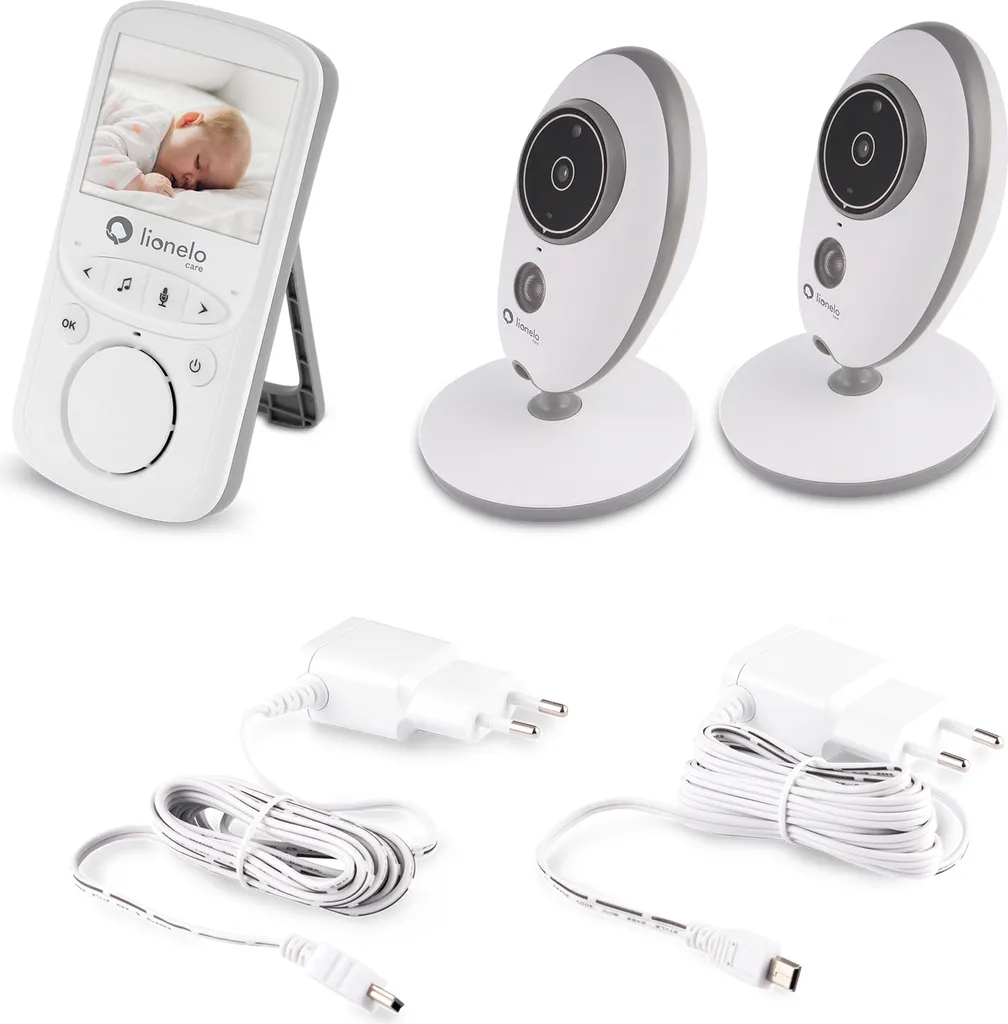 Babyphone Portée 300m Lionelo Babyline 5.1 avec 2 Caméras et Mode VOX