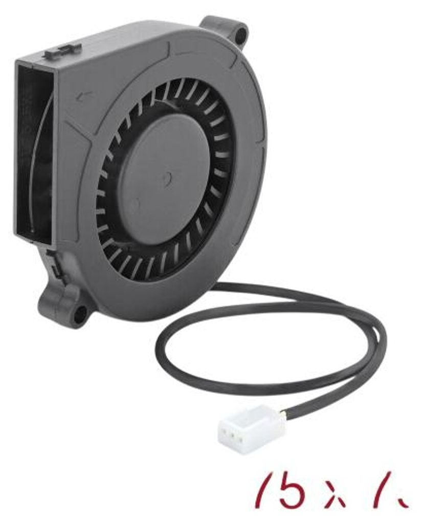DeLOCK 67493, Ventilátor, 12 m³/h, Plast, Čierna, 1 kusov Obrázok produktu 