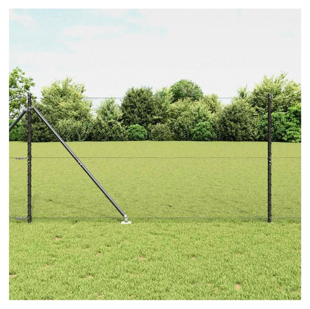Zaunpfosten Grau 100 x 1,2 m (13 mm Maschenabstand) für Gartenzaun, Weidezaun, Hühnerzaun und Gartennetz mit Stachelankerfixierung