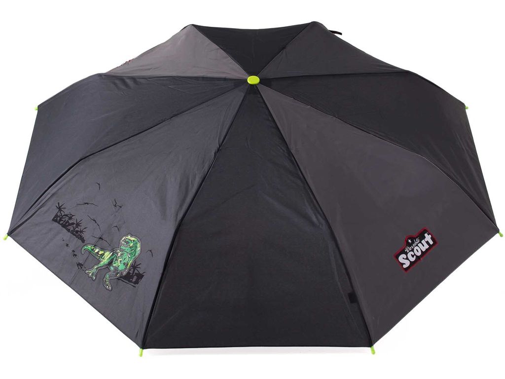Scout Kinder-Taschenregenschirm mit Reflektorband T-Rex Produktbild 