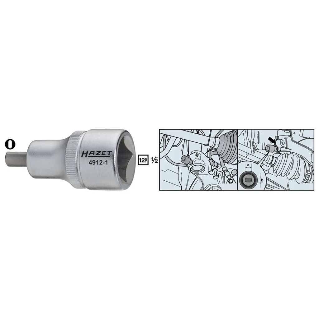 Douille de 23mm pour amortisseur HAZET 4912-2, longueur de 49mm