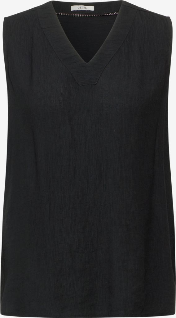 Structure Blouse Top 10001 Black Größe S
