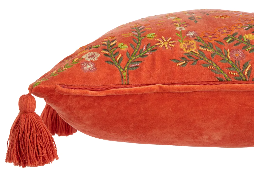 Coussin de Salon Confortable Orange en Velours pour Canapé et Fauteuil - 3