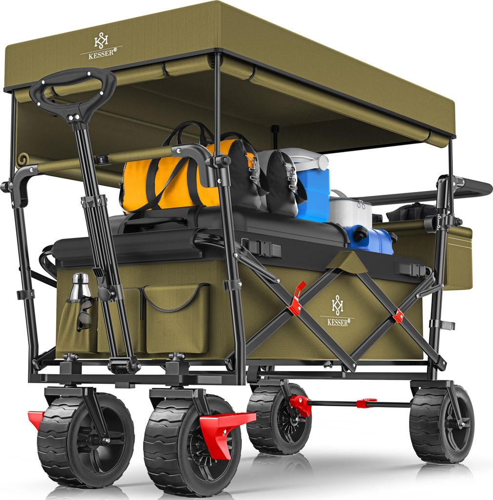 KESSER® Bollerwagen faltbar GT9000 Handwagen mit Dach | Produktbild 